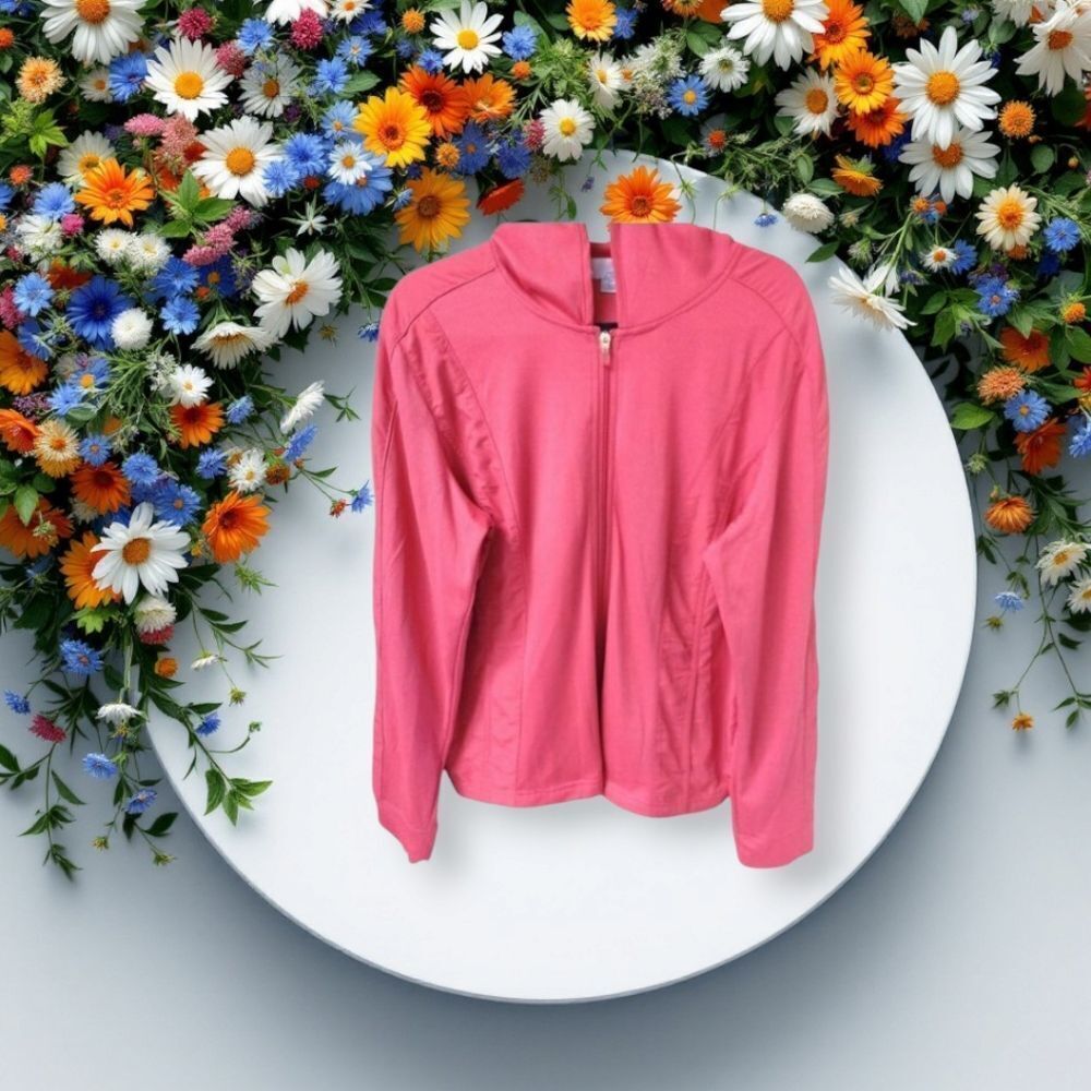 PRO SPIRIT Plus Size Women’s Pink Lightweight Athletic Jacket.
